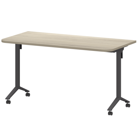 Стол мобильный складной радиусный Моби МБ25-140.70Р 1400x700x750 (Кронберг/Антрацит)