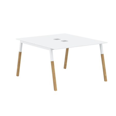Двухместная рабочая станция Forta FWST 1113 1180x733x1370 (Белый премиум)