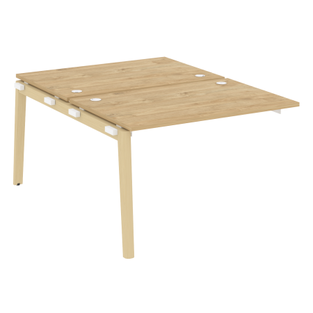 Наборный элемент рабочей станции на деревянных опорах Onix Wood OW.2.NRS-2.8 1180x1635x750 (Тиквуд Светлый/Дуб Светлый)