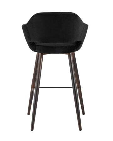 Стул барный Саймон велюр черный (Стул барный Саймон черный)