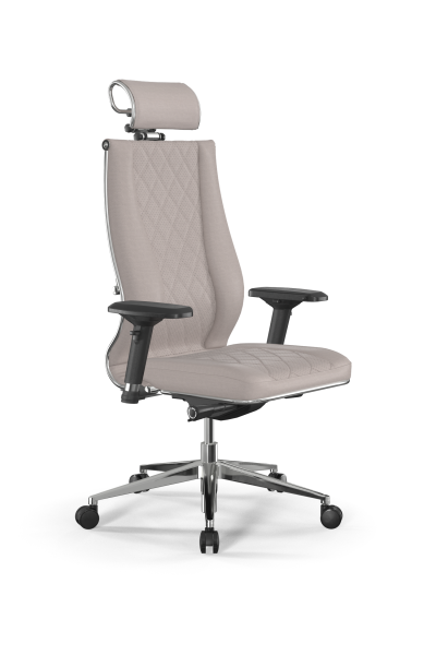 Кресло для руководителя Метта Samurai L2-18D - Infinity /Kc25/Wm33/D04P/H2cL-3D(M26.B32.G25.W03) (Светло-бежевый)