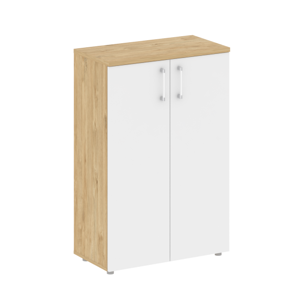 Шкаф средний широкий Shift SK.ST-2.3 (800x420x1207) (Тиквуд Светлый-Белый Бриллиант)
