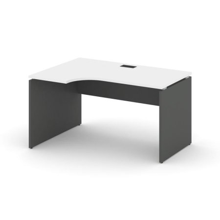 Стол рабочий эргономичный SN-D.SPA-011(L) (1380х700/980х750) (Белый/Антрацит)