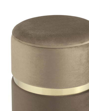 Пуф Кэрри с ящиком велюр коричневый (Пуф Кэрри коричневый)