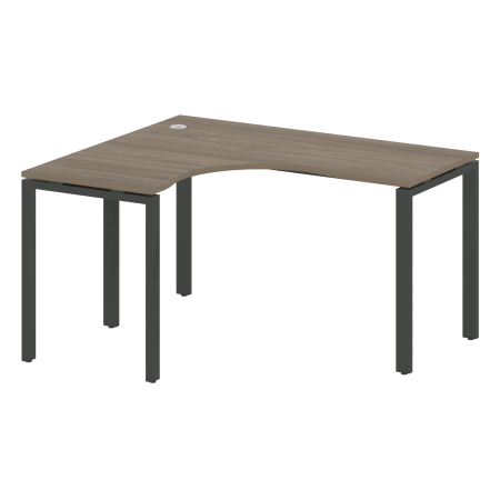 Стол криволинейный левый Metal System Style БП.СА-3 Л 1400x1200x750 (Вяз/Антрацит металл)