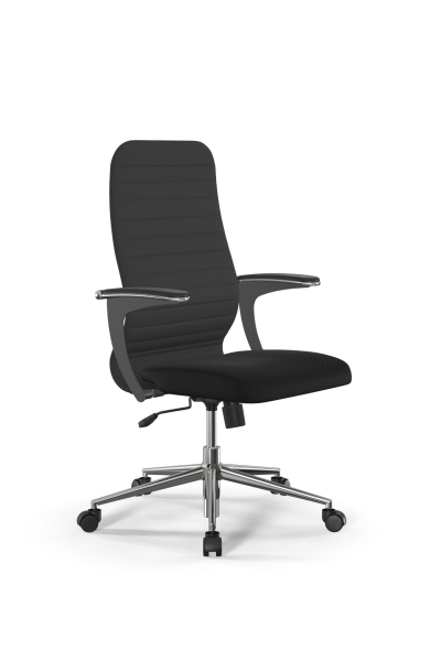 Кресло для руководителя Метта Sit 8 B2-10U - UMF(X1) /Uh02/Wh00/U1mL-b(M09.B23.G18.W01) (Темно-серый | Черный)