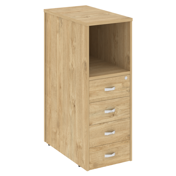 Тумба 4 ящика завершающая, левая Onix O.R-TV-4L 436x767x1185 (Тиквуд Светлый)