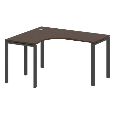 Стол криволинейный левый Metal System Style БП.СА-3 Л 1400x1200x750 (Венге Цаво/Антрацит металл)