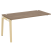 Наборный элемент рабочей станции на деревянных опорах Onix Wood OW.1.NRS-4.8 1580x800x750 (Тиквуд Светлый/Дуб Темный)