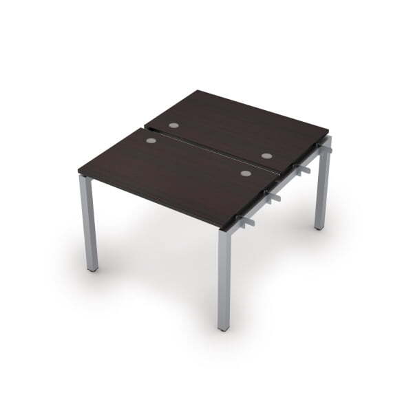 6МБН.5267 Бенч-система на 2 рабочих места, начальный модуль (1000x1235x750) (Венге/Алюминий матовый)