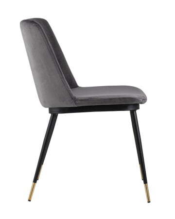 Стул Мелисса велюр темно-серый (Стул Мелисса темно-серый)