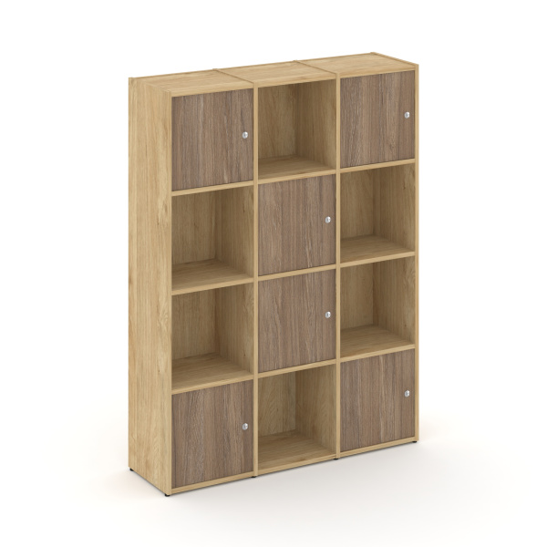 Стеллаж Locker Plus LK.K-006 1188x350x1593 (Тиквуд Светлый | Дуб Аризона)