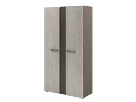 Стеллаж высокий с дверьми Solution D-77 950x414x1820 (Акация Морава/Трюфель)