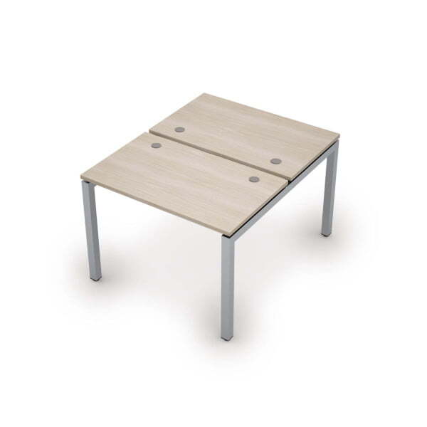 6МБ.5267 Бенч-система на 2 рабочих места (1000x1235x750) (Венге/Алюминий матовый)