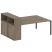 Рабочая станция с опорным шкафом-купе Metal System Style БП.РС-СШК-2.5 2210x1475x1098 (Дуб Наварра/Серый металл)