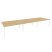 Рабочая станция на П-образном м/к Onix O.MP-D.RS-6.4.7 4740x1475x750 (Тиквуд Темный/Белый Металл)