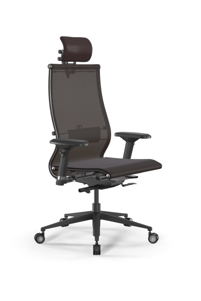 Кресло для руководителя Метта SynchroSit 10 L2-107D - TV /Km00/Nb00/D04P/H3mL-3D(M24.B11.G19.W04) (Коричневый)