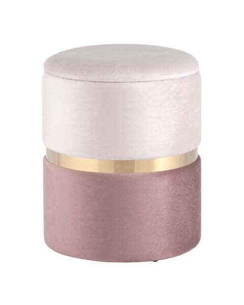 Пуф Кэрри с ящиком велюр розовый (Пуф Кэрри розовый)