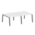 Рабочая станция на 4 рабочих места на А-образном м/к Metal System Style БА.СМ-4.2 2400x1475x750 (Дуб наварра/Серый металл)