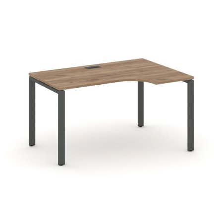 Стол рабочий эргономичный SN-6P.SPA-021(R) (1380х800/980х750) (Дуб Табак/Металл Антрацит)