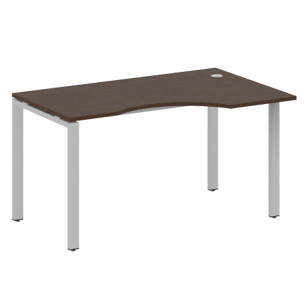 Стол криволинейный правый Metal System Style БП.СА-2 Пр 1400x900x750 (Венге Цаво/Серый металл)