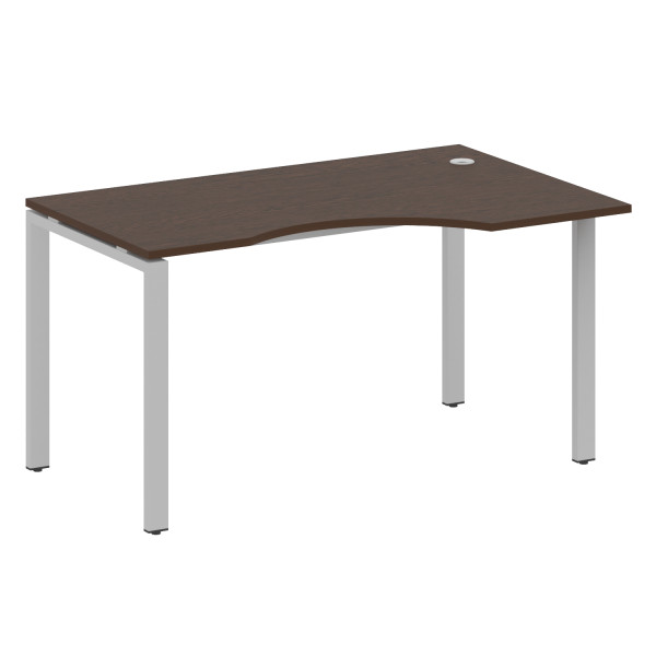 Стол криволинейный правый Metal System Style БП.СА-2 Пр 1400x900x750 (Венге Цаво/Серый металл)