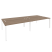 Рабочая станция на П-образном м/к Onix O.MP-D.RS-4.4.7 3160x1475x750 (Тиквуд Темный/Белый Металл)