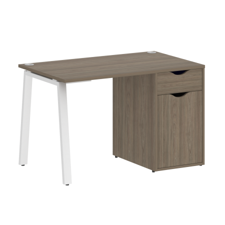 Стол письменный VR.SP-3-118.1.A 1180x720x750 (Вяз благородный/Белый Металл)