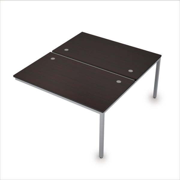 6МБК.289 Сдвоенные бенч-системы, конечный модуль (1400x1635x750) (Венге/Алюминий матовый)