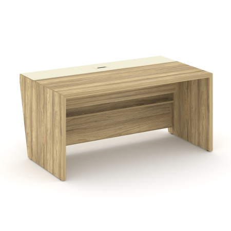 Стол руководителя прямой Corner COR.SR-16 (1600x900x750) (Гикори Песочный-Ваниль)