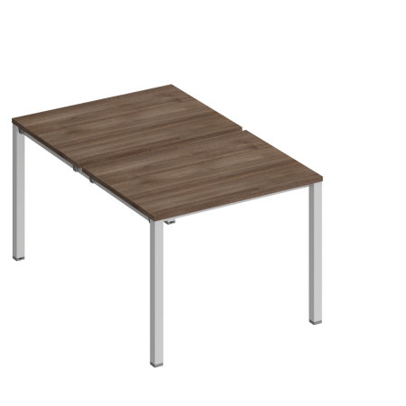 Рабочая станция на металлокаркасе КФ (2х120) Комфорт КФ К.1144 1200x1540x750 (Дуб шамони темныйСерый)