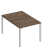 Рабочая станция на металлокаркасе КФ (2х120) Комфорт КФ К.1144 1200x1540x750 (Дуб шамони темныйСерый)