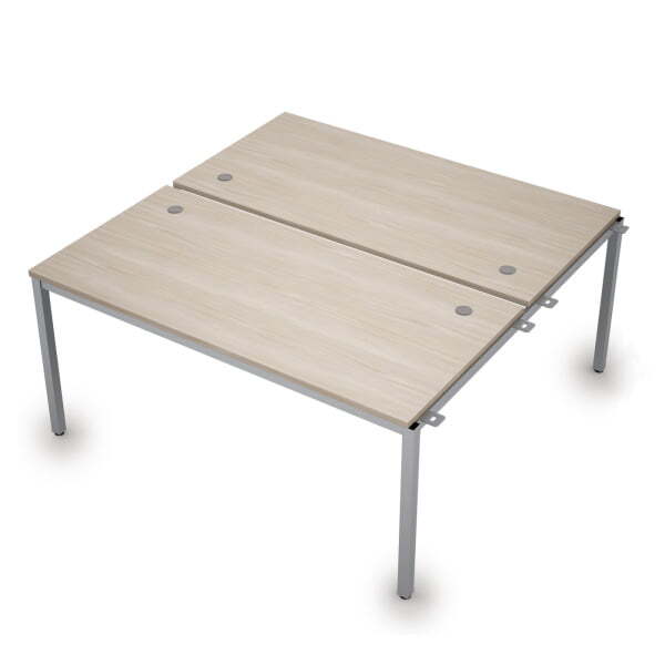 6МБН.284 Сдвоенные бенч-системы, начальный модуль (1600x1635x750) (Шамони светлый/Алюминий матовый)