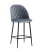 Стул полубарный Марсель велюр серый (Стул полубарный Марсель серый)