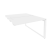 Стол-приставка двойной на О-образном м/к к опорным элем. Onix O.MO-D.SPR-2.7 1180x1475x750 (Тиквуд Темный/Белый Металл)