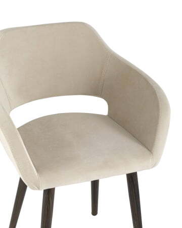 Стул с подлокотниками Саймон велюр бежевый (Стул Саймон бежевый)