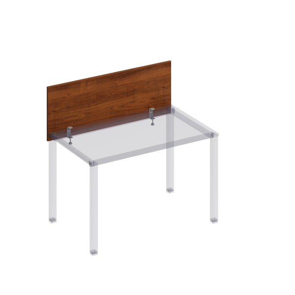 Экран настл. фронт. с кроншт. для стола 120 на мет. каркасе КФ Комфорт КФ К.841 1200x450x18 (Французский орехСерый)