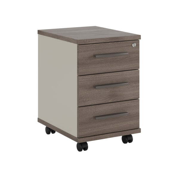 Тумба подкатная с 3 ящиками New Line NLN36330331 406x525x620 (Дуб шамони темный)