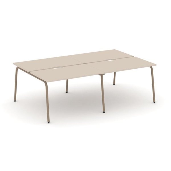 Рабочая станция 4 места ES.D.RS-4.2-VK (2360х1500х750) (Капучино/Металл Латте)