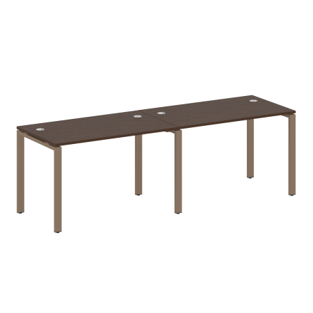 Рабочая станция на 2 раб.места Metal System Style БП.СМ-2.2 2400x720x750 (Венге Цаво/Мокко металл)