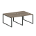 Рабочая станция Metal System Style БО.СМ-4.1 2000x1475x750 (Дуб Наварра/Серый металл)