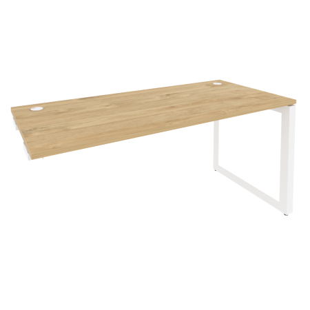 Стол-приставка на О-образном м/к к опорным элементам Onix O.MO-SPR-4.7 1580x720x750 (Тиквуд Светлый/Белый Металл)