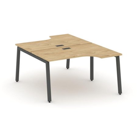Рабочая станция эргономичная SN-5A.DRPA-021 (1380х1632/1992х750) (Тиквуд Светлый/Металл Антрацит)