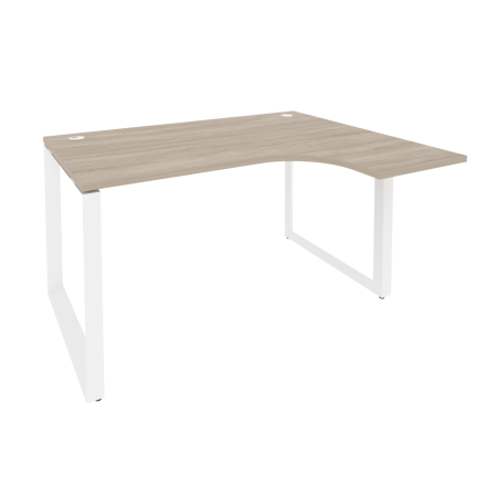 Стол эргономичный правый на О-образном м/к Onix O.MO-SA-3R 1380x1180x750 (Дуб Аттик/Белый Металл)