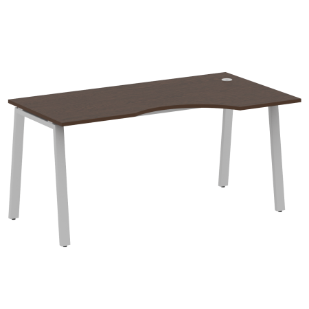 Стол криволинейный правый Metal System Style БА.СА-1 Пр 1600x900x750 (Венге Цаво/Серый металл)