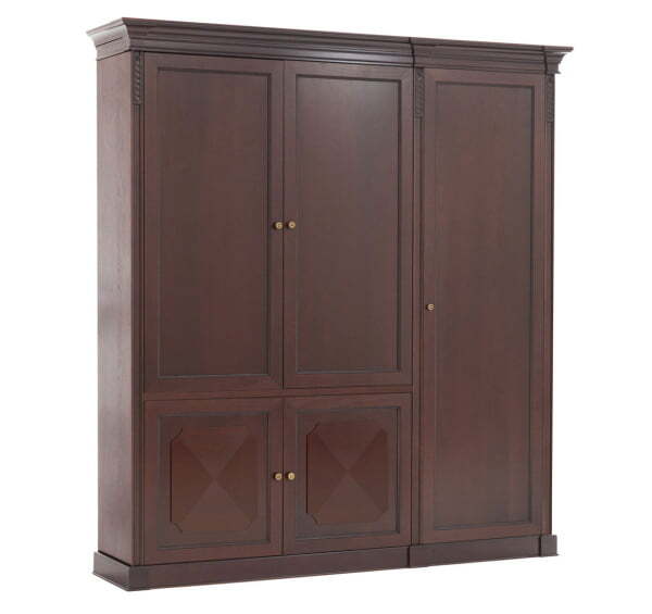 Шкаф 4 двери + гардероб L221 106 511.504/601.602 WAL 2210х500х2340 (Орех Танганьика)