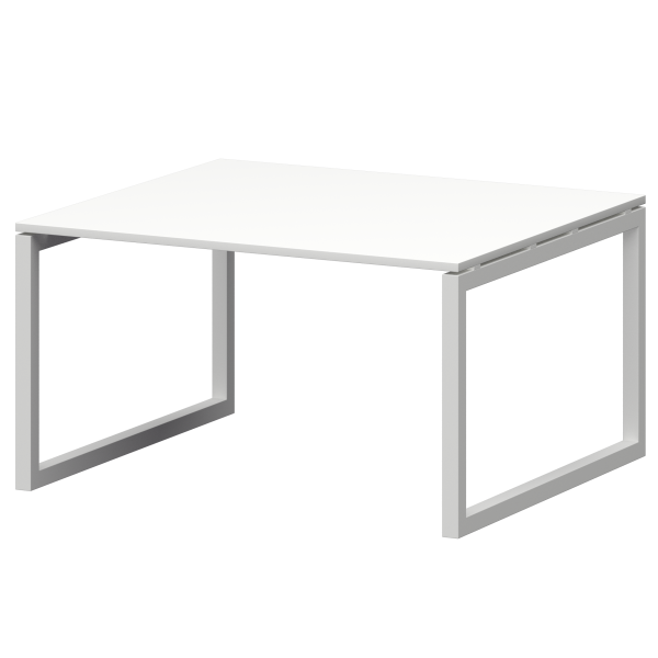 Стол переговорный на металлокаркасе Смарт СМСП-О-12.123.Пр50 1200x1236x750 (Белый/Белый)