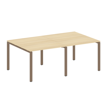 Переговорный стол 2 столешницы Metal System Style БП.ПРГ-2.1 2000x1235x750 (Акация/Мокко металл)