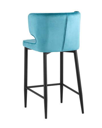 Стул полубарный Матео велюр темно-бирюзовый (Стул полубарный Матео темно-бирюзовый)