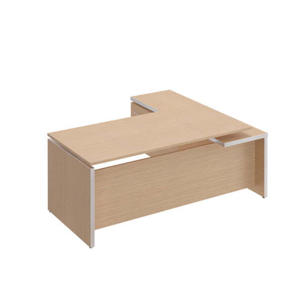 Стол руководителя с брифинг приставкой боковой левой Reventon МЕ 138 2000x1800x760 (Зебрано песочный)